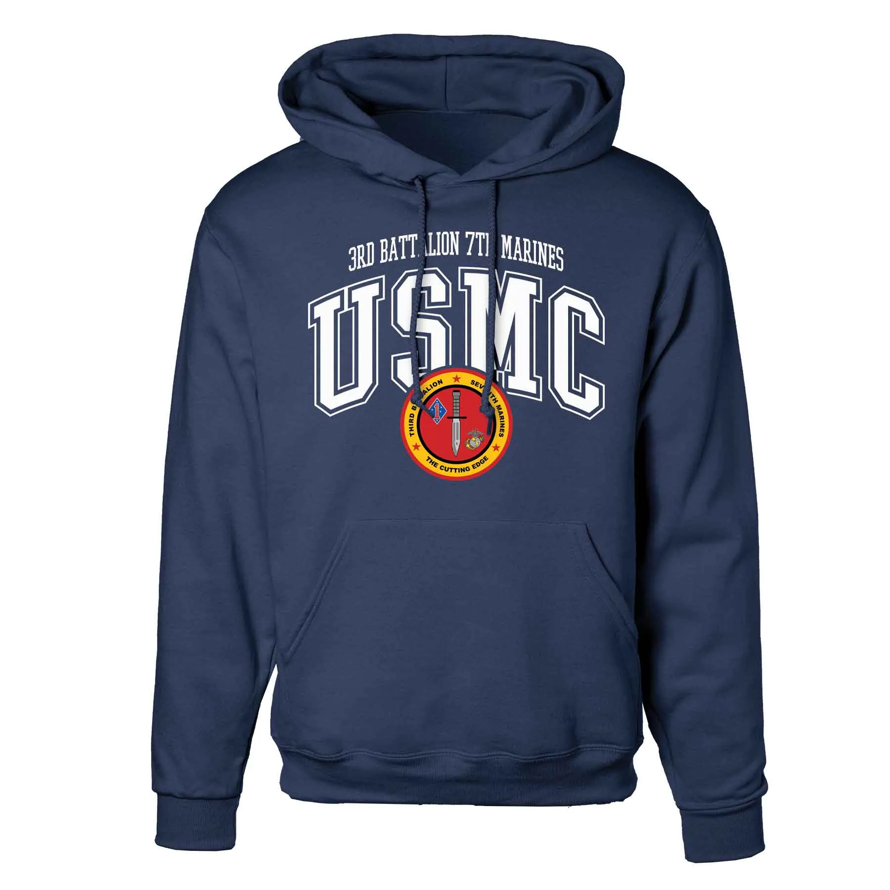 3rd Battalion 7th Marines Arched Hoodie