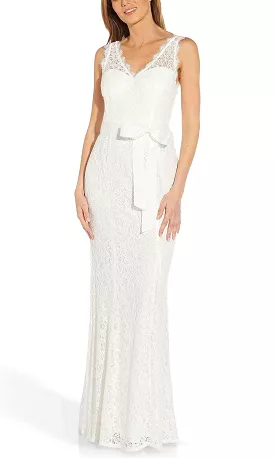 Adrianna Papell 091890120 - Sleeveless Lace Evening Dress