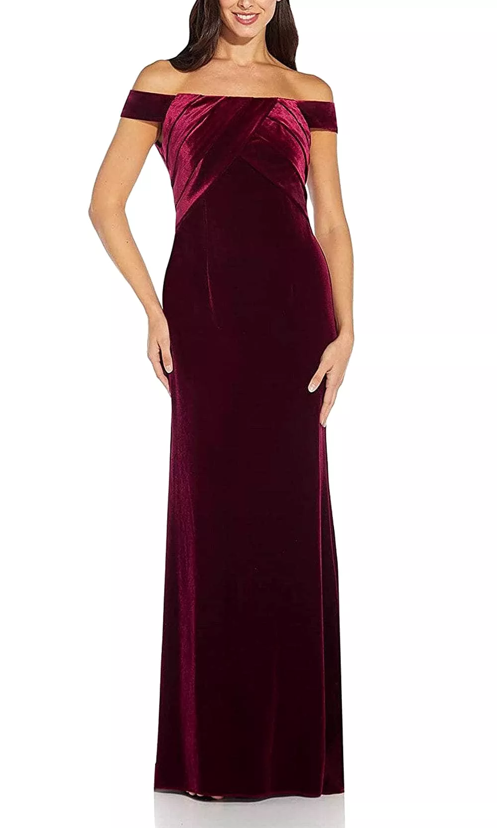 Adrianna Papell AP1E206226 - Velvet Sheath Evening Gown