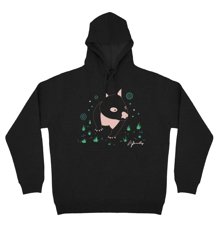 Adults Cozy Hoodie - Wombat By Wendy Pawley