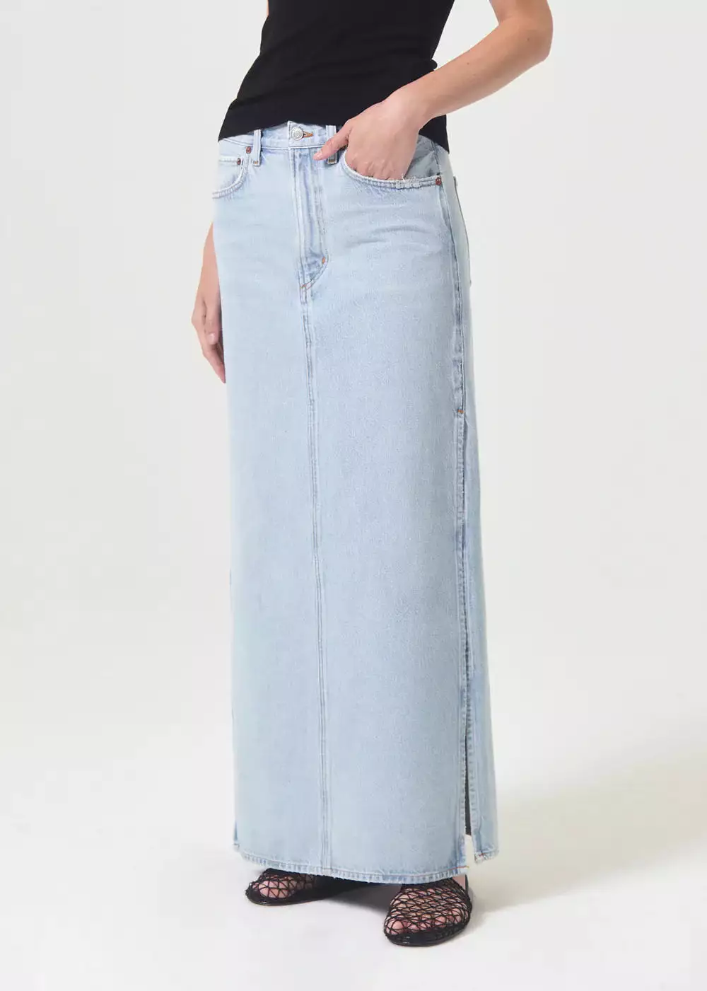 Agolde Astrid Slice Denim Skirt