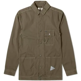 And Wander Drip Rip Shirt JacketKhaki