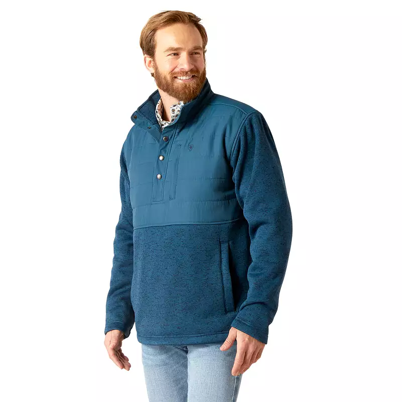 'Ariat' Men's Caldwell Snap Sweater - Majolica Blue