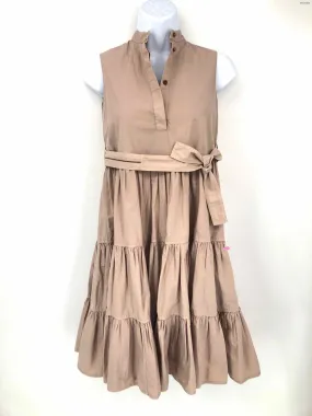 BRUNELLO CUCINELLI Tan Made in Italy Tank Tiered Size SMALL (S) Dress