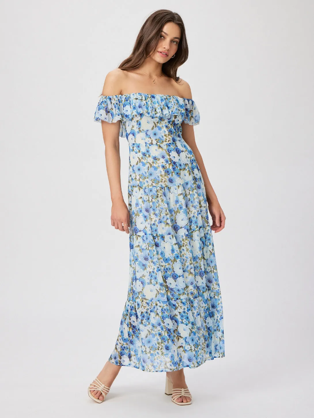 Carmelia Dress - French Blue Multi