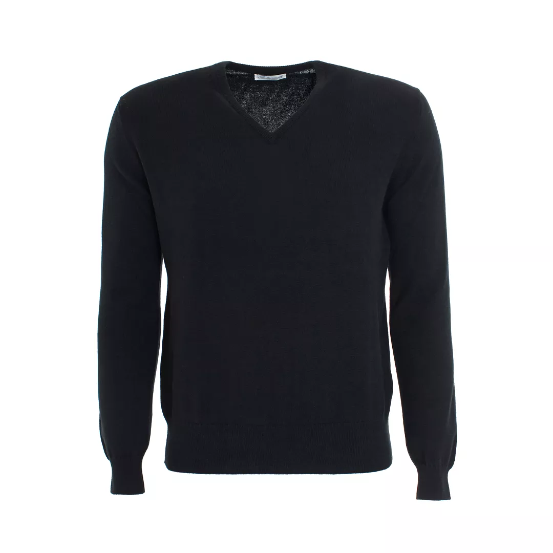 CASHMERE V NECK SWEATER BLACK