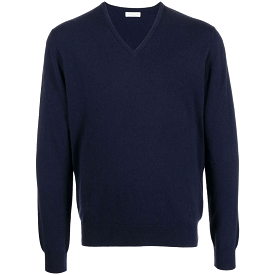 CASHMERE V-NECK SWEATER NAVY