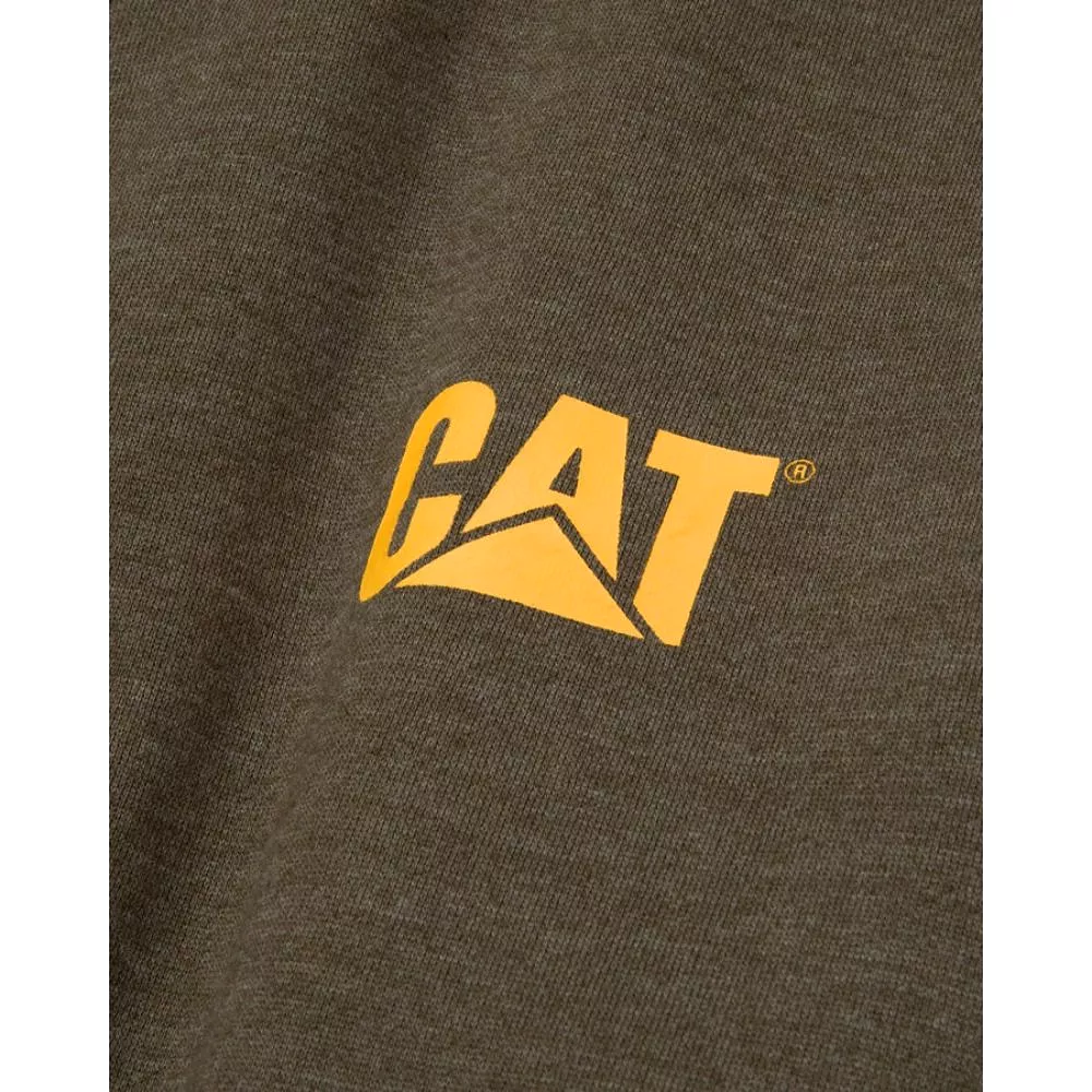 CAT Men's Full Zip Hooded Work Sweatshirt - Army Green W10840