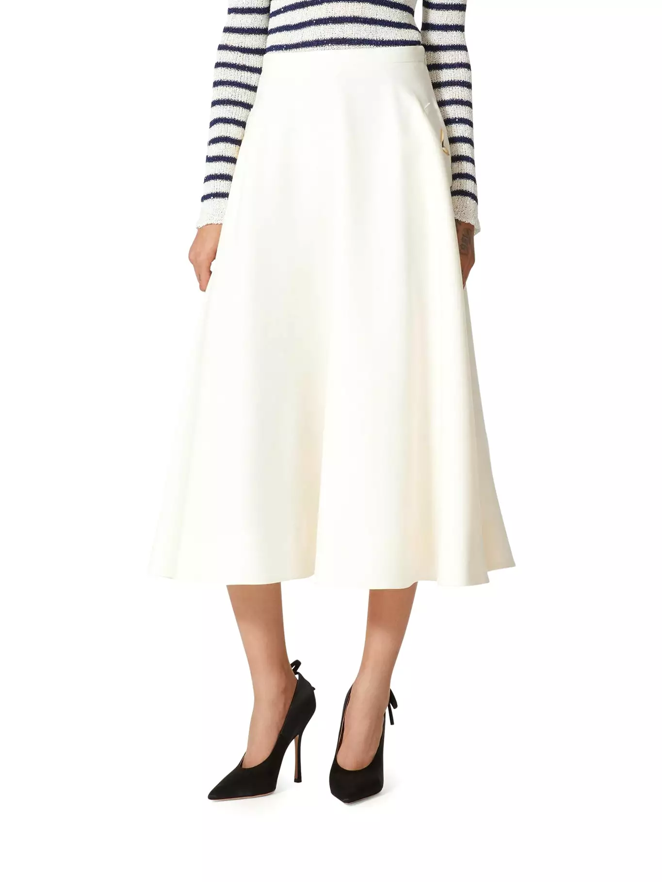 CREPE COUTURE MIDI SKIRT