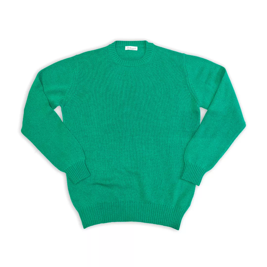 CREW NECK CASHMERE SWEATER GREEN