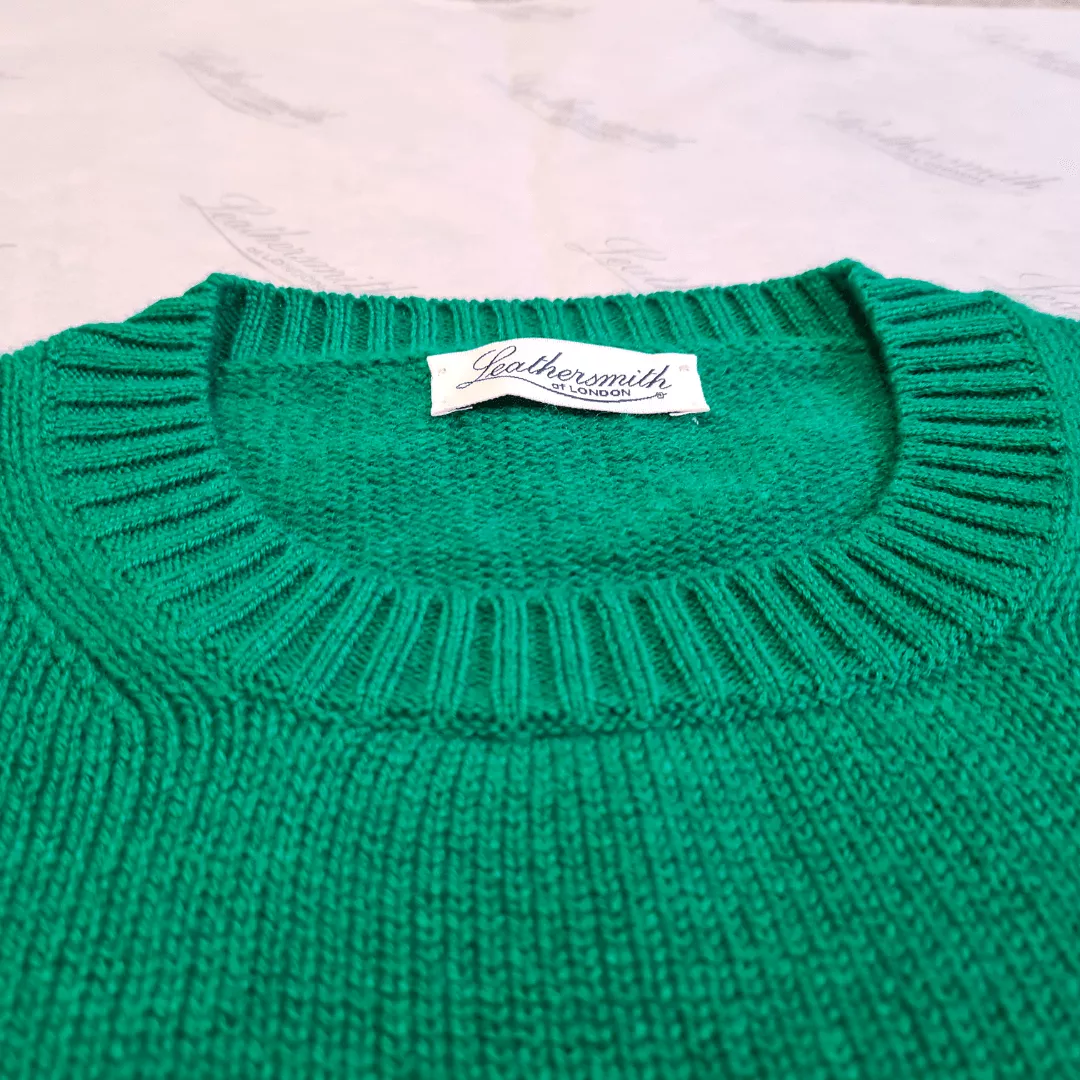 CREW NECK CASHMERE SWEATER GREEN