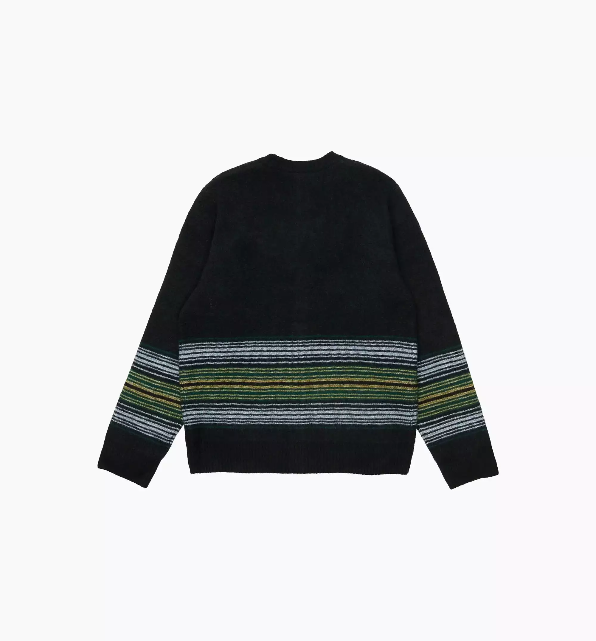 Dillon Stripe Cardigan Mens Sweater - Black