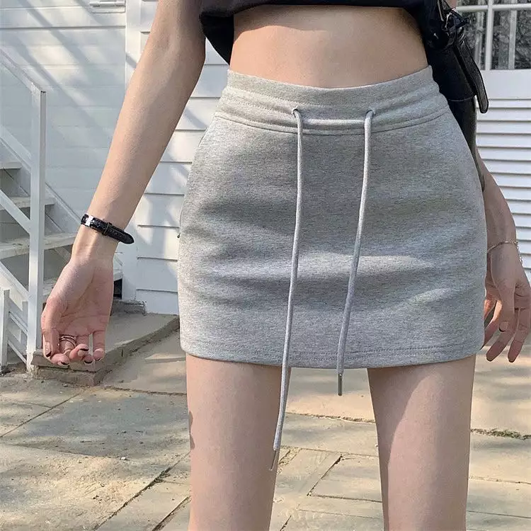 Drawstring Casual Skirt