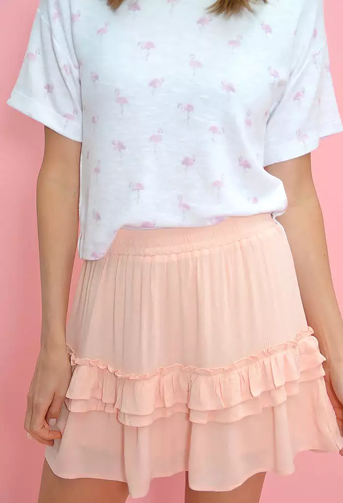 Ella Mini Skirt-Blush