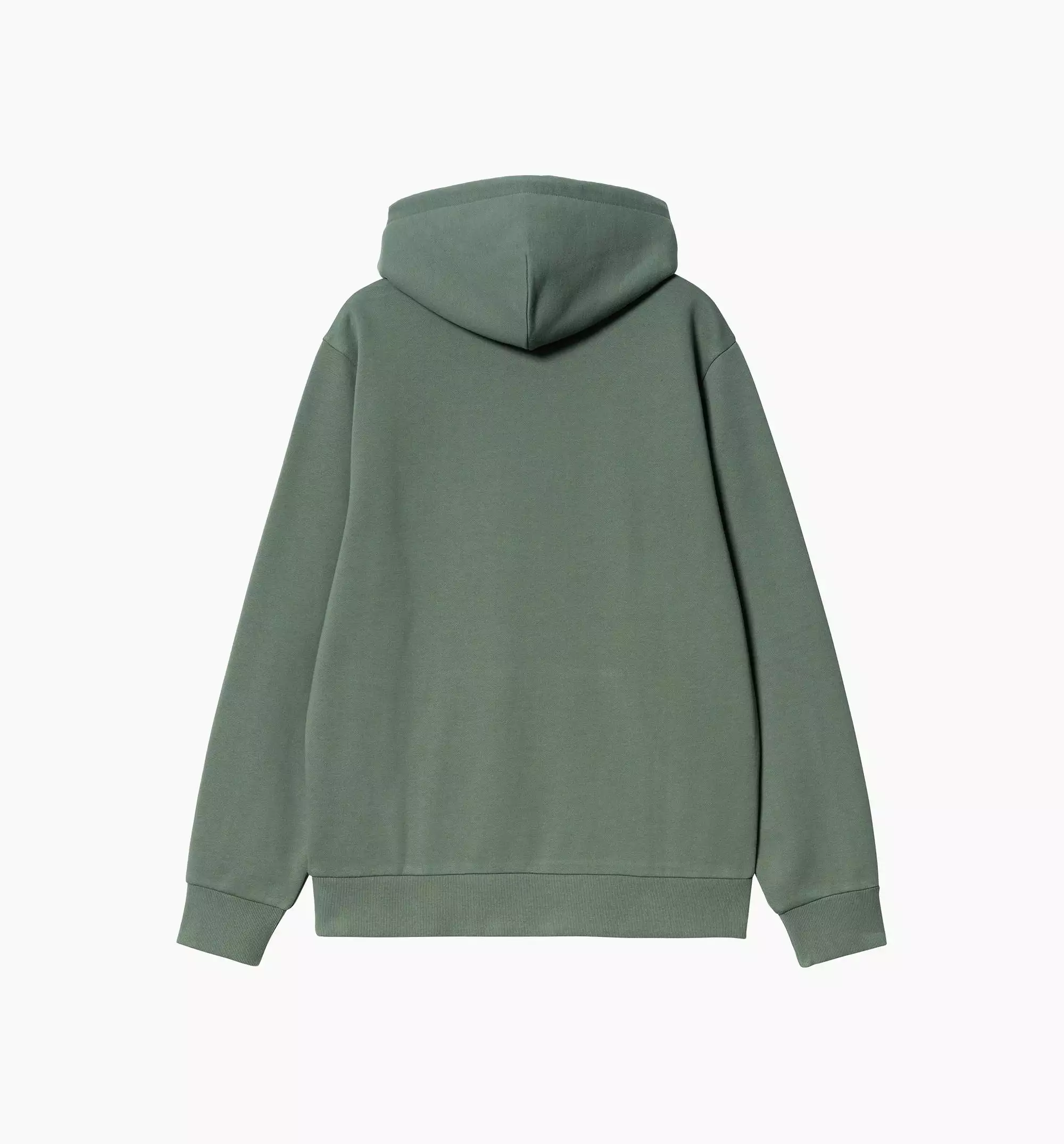 Embroidery Script Pullover Mens Hoodie - Green