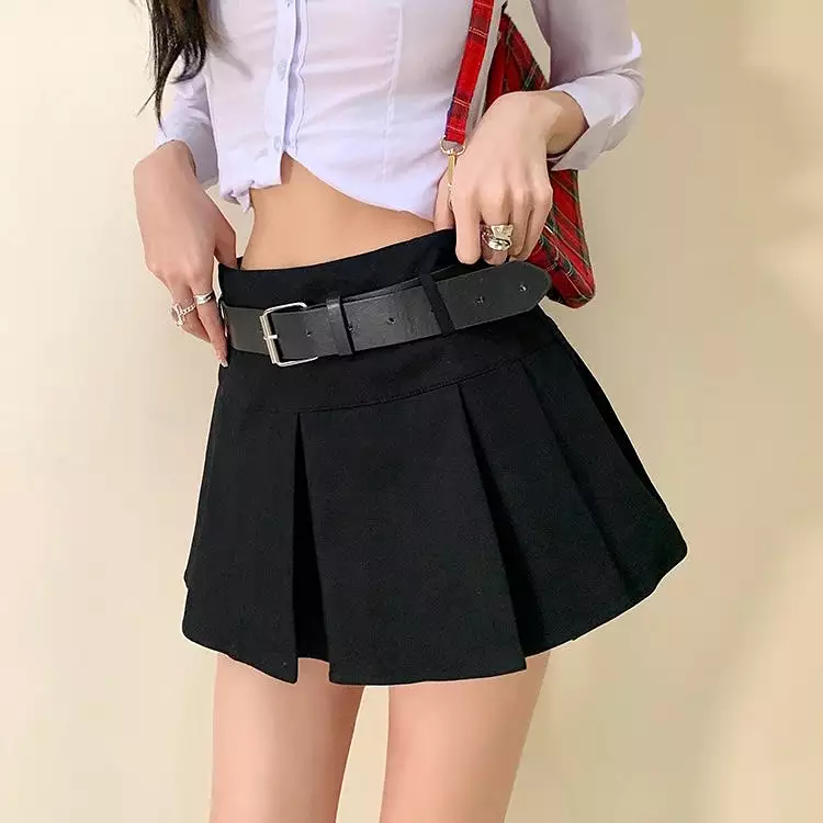 Erin Black Belt Skirt