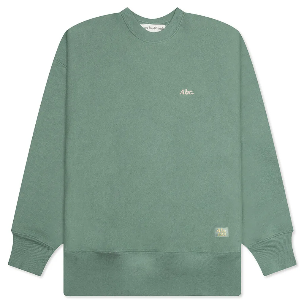 Fleece Crewneck with Waffle - Aventurine Green