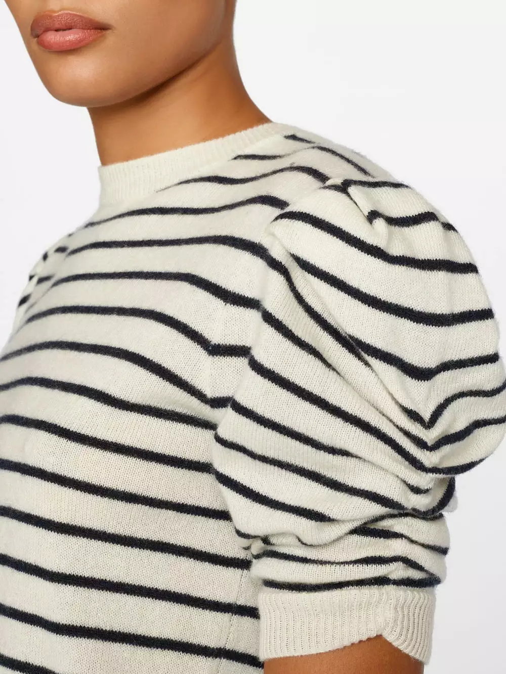 FRAME Ruched Sleeve Sweater