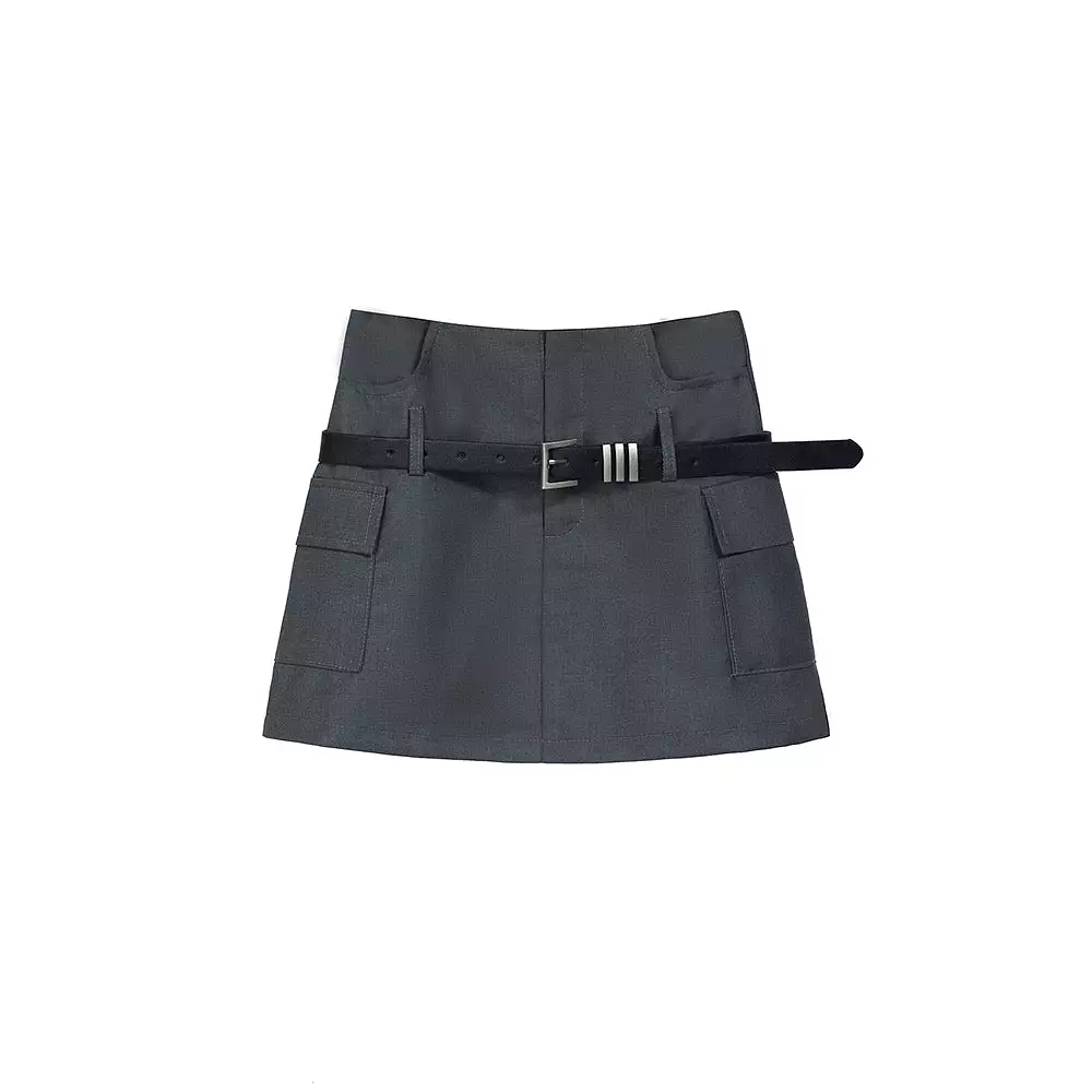 Grey Belt Skirt