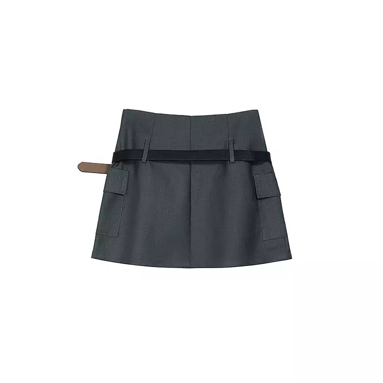 Grey Belt Skirt