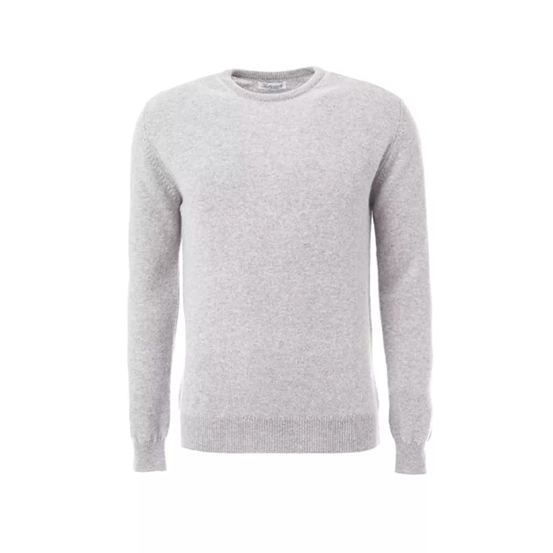 Grey wool round neck sweater