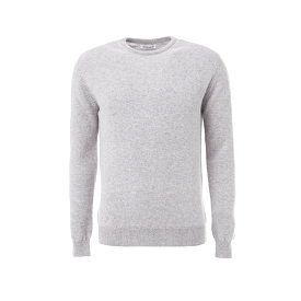 Grey wool round neck sweater