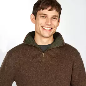 Half Zip Men's Irish Knit Sweater