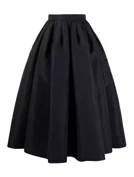 high-waisted full skirt