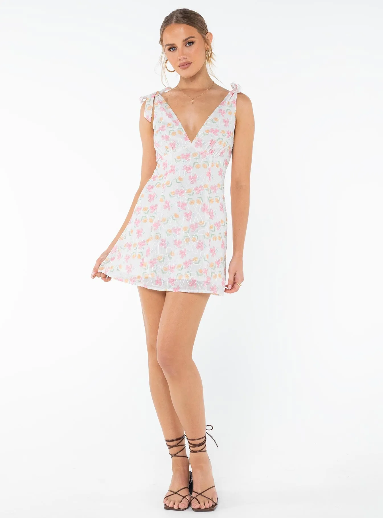 Island Time Mini Dress Pink Floral