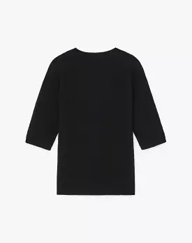 LAFAYETTE148 Cashmere Mixed Stitch Crewneck Sweater