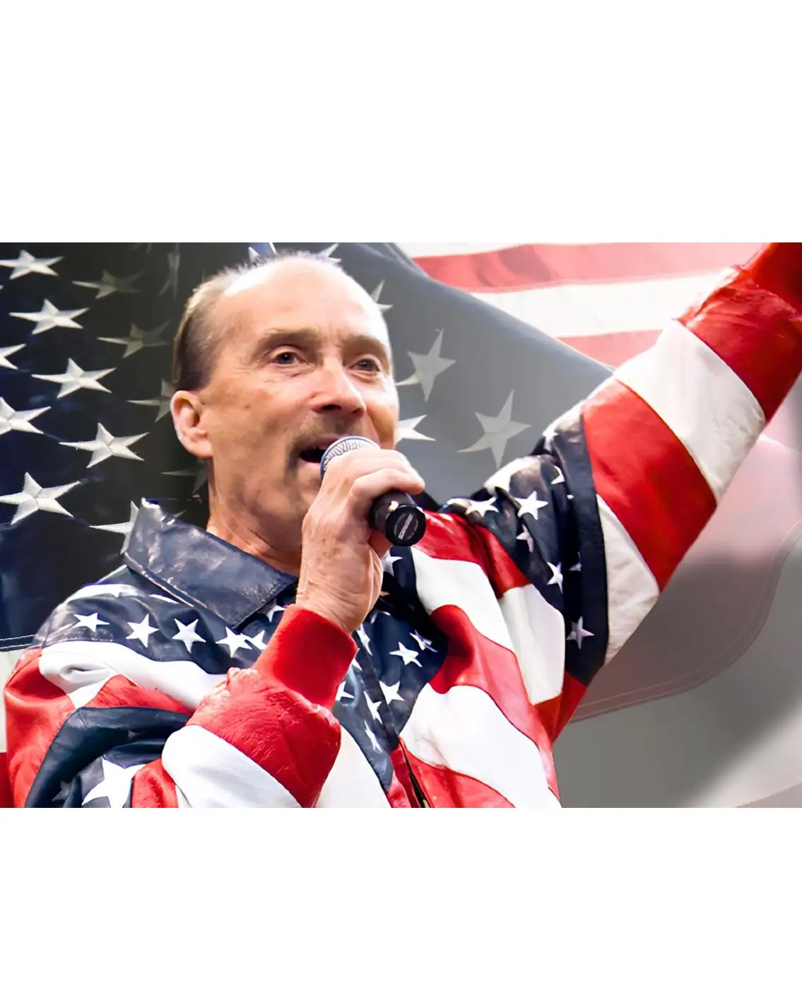 Lee Greenwood American Flag Leather Jacket - William Jacket