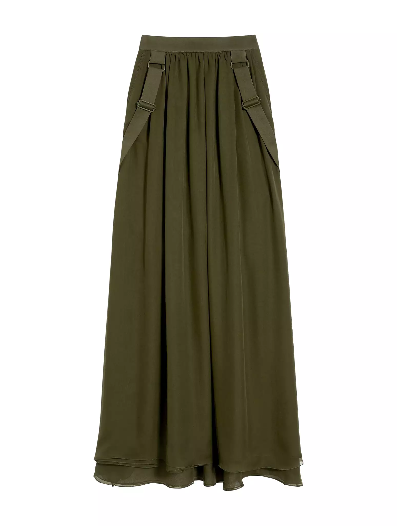 Long skirt in silk chiffon