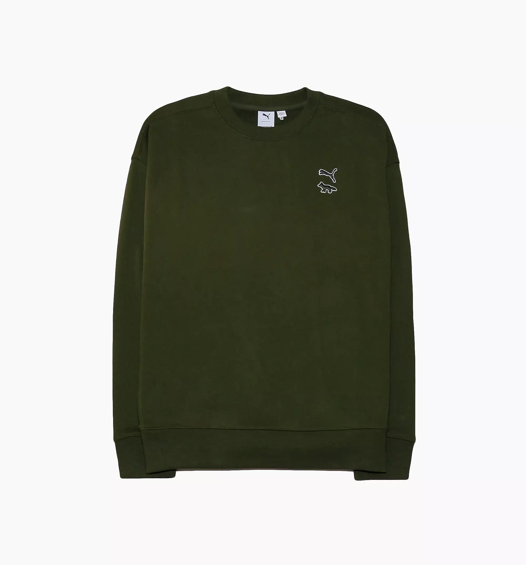 Maison Kitsune Crew Mens Crew - Green