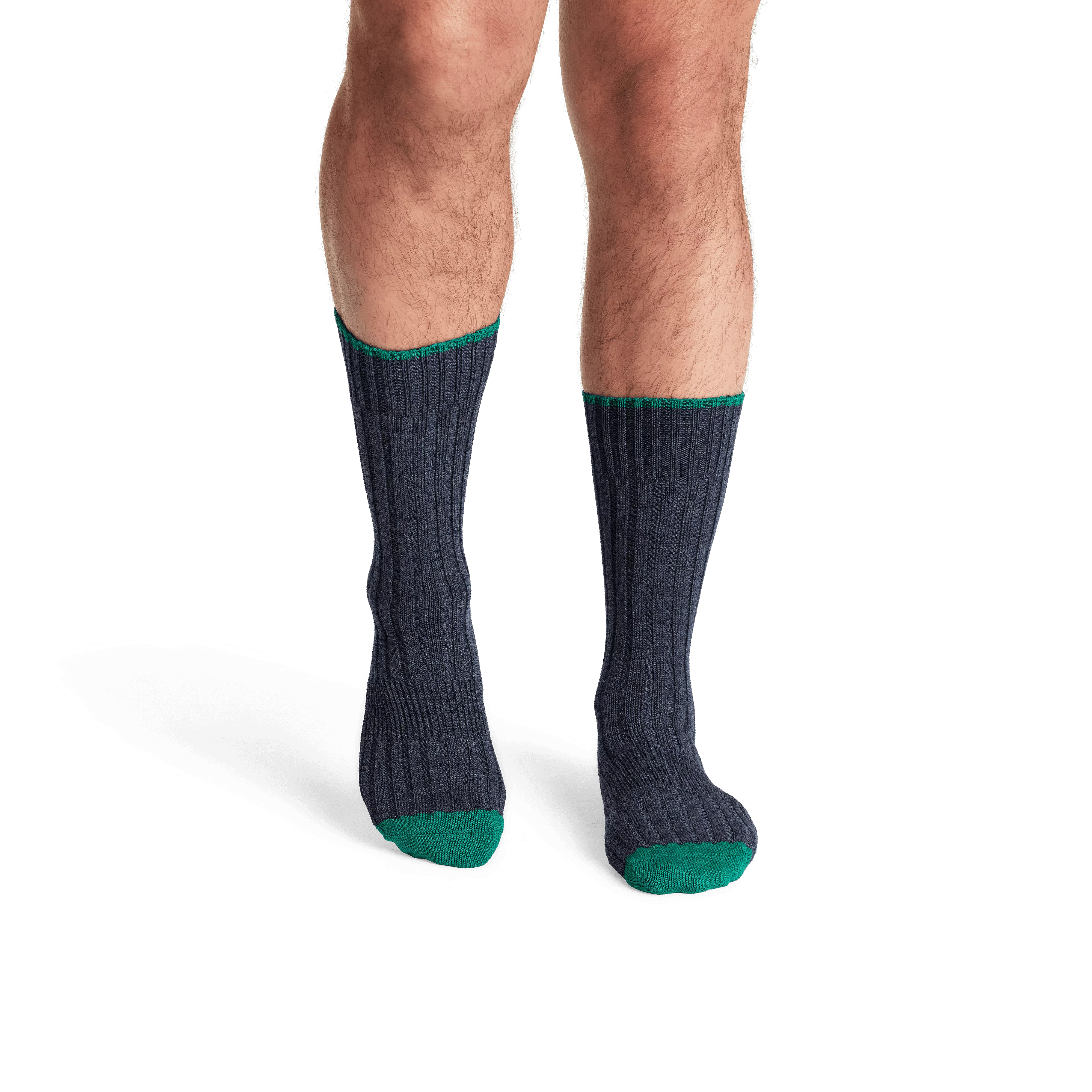 Men's Merino Wool Blend Sweater Calf Sock 4-Pack