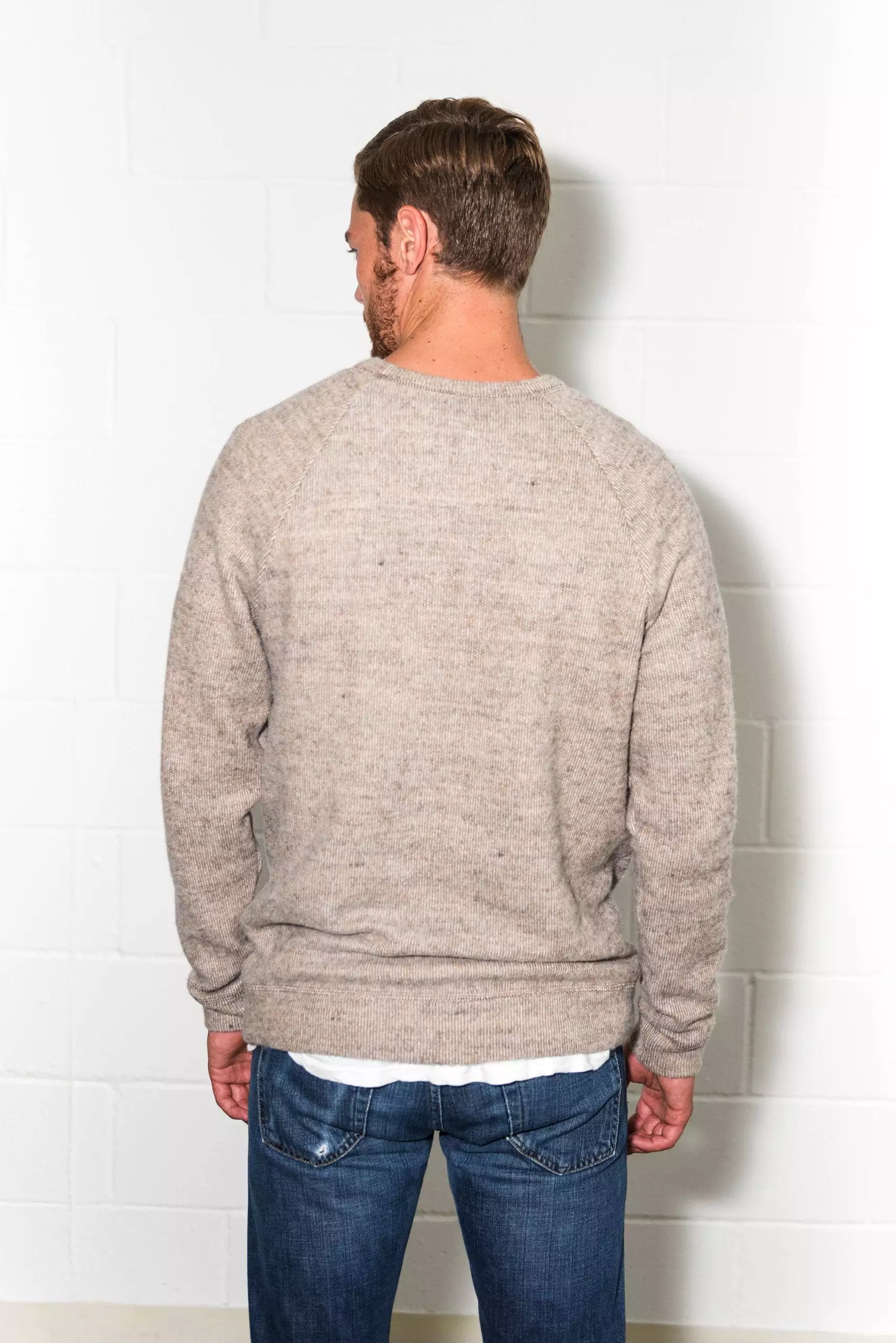 Men's Soft Knit Melange Kangaroo Pocket Pullover Sweater