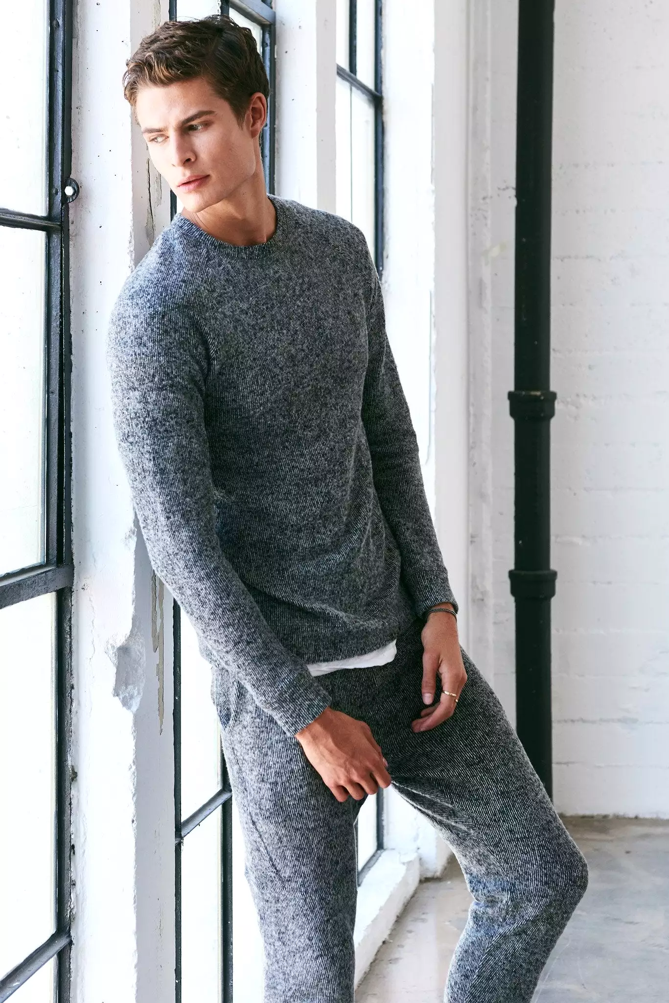 Men's Soft Knit Melange Pullover Sweater