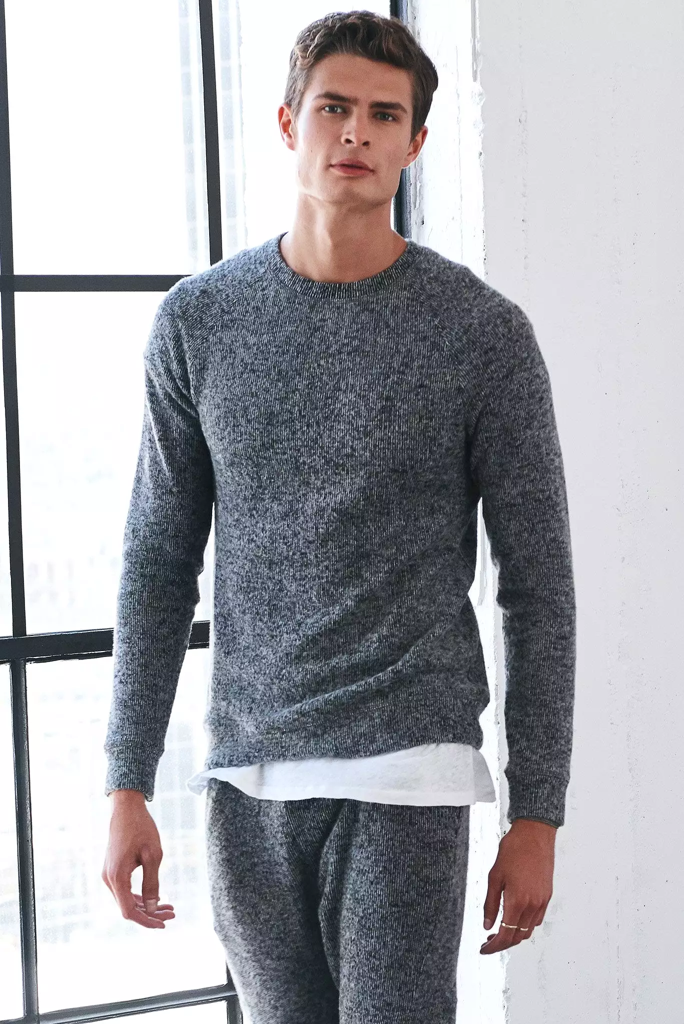 Men's Soft Knit Melange Pullover Sweater