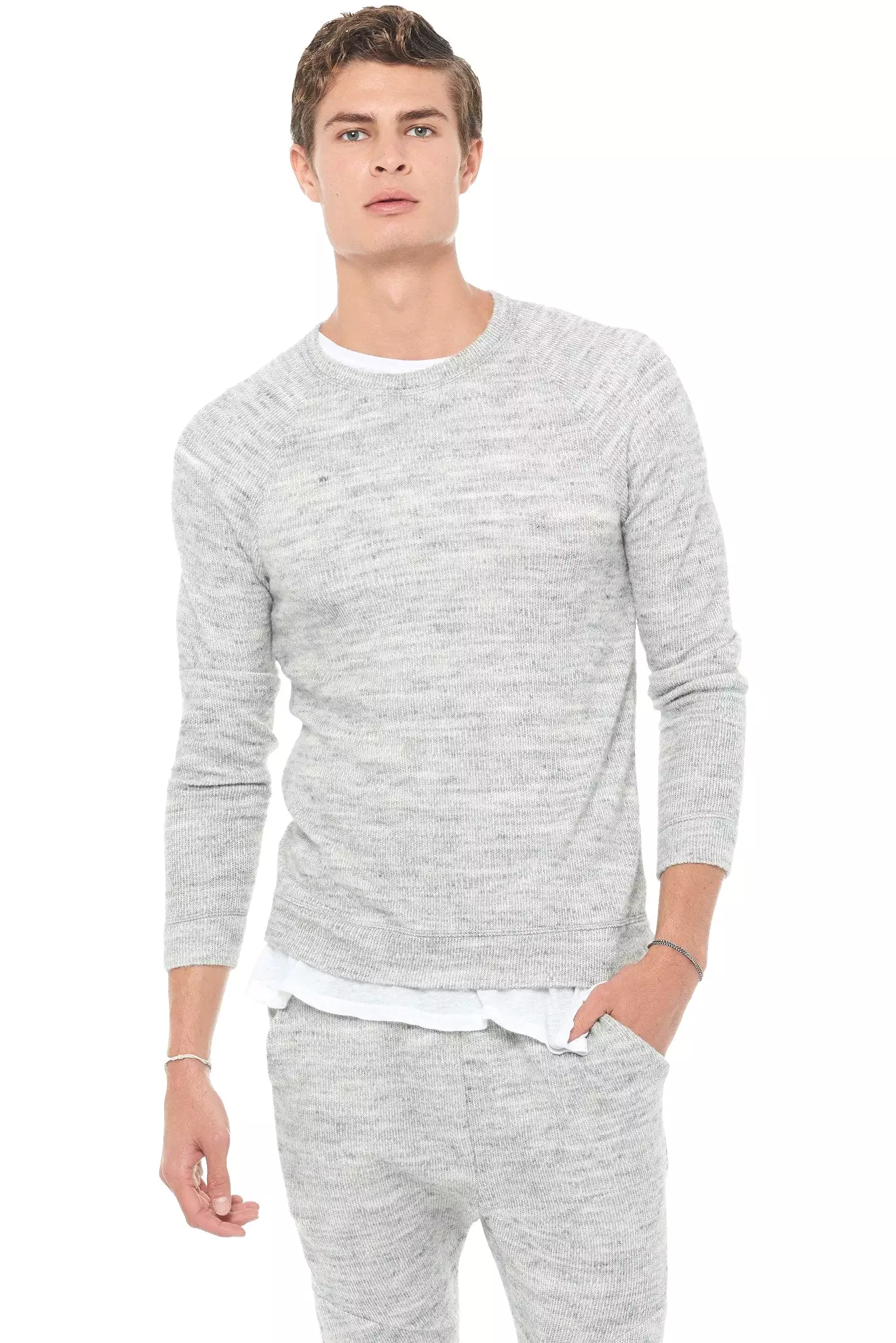 Men's Soft Knit Melange Pullover Sweater