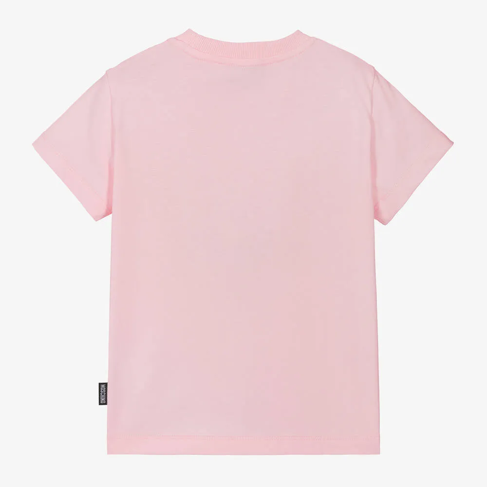 Moschino T-Shirt Logo Bear Pink