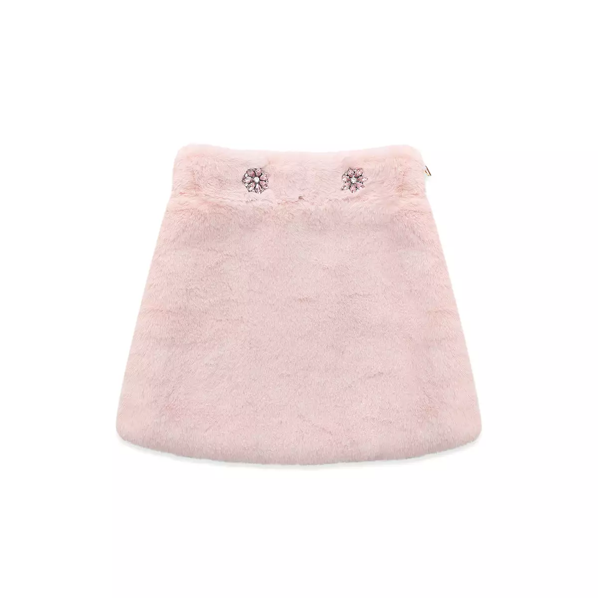 Nicole faux-fur Skirt pink