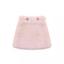 Nicole faux-fur Skirt pink