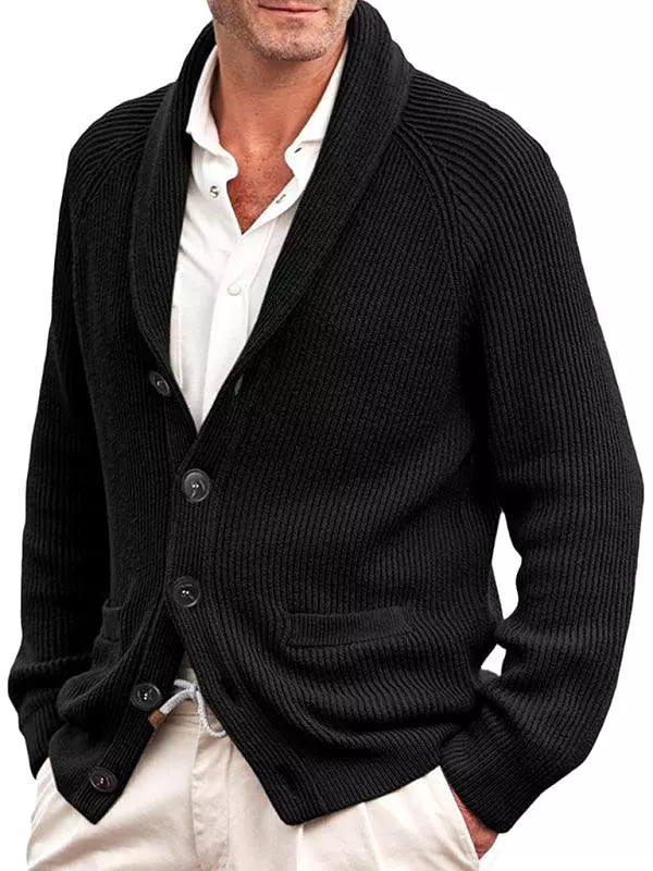 Oversize Knitted Men Cardigan Sweater