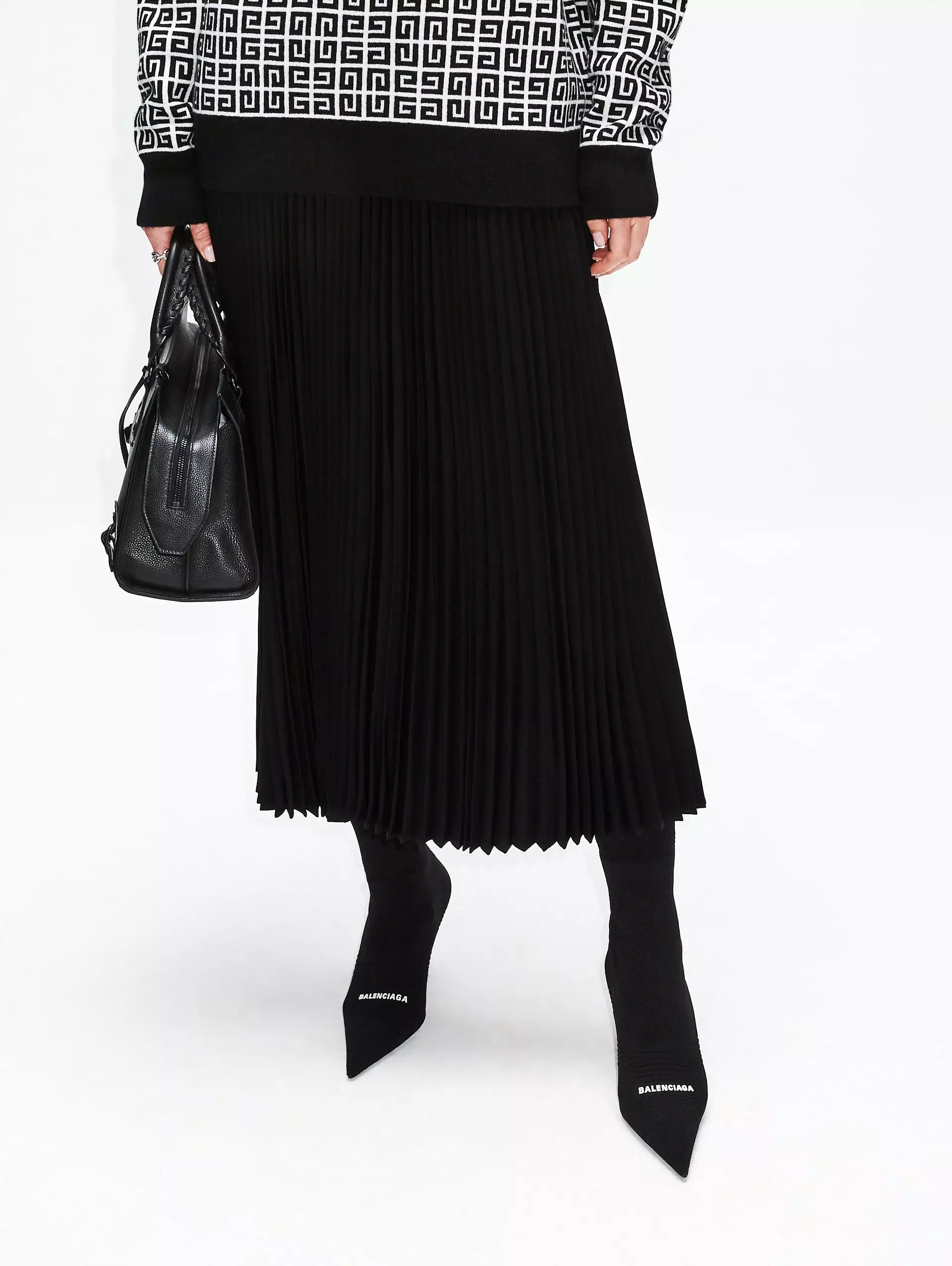 Pleated Elastic Skirt