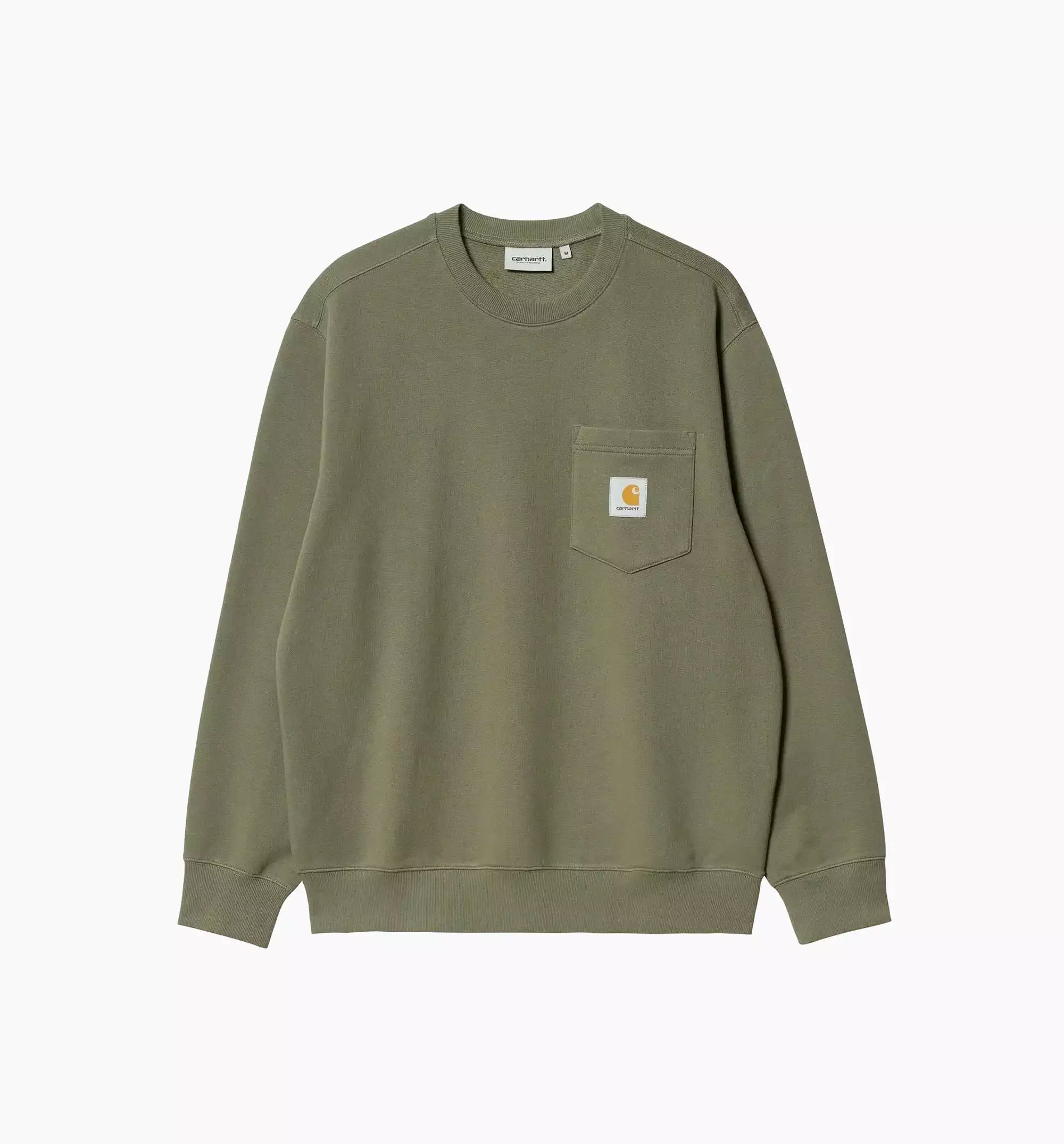 Pocket Sweater Mens Crew - Green