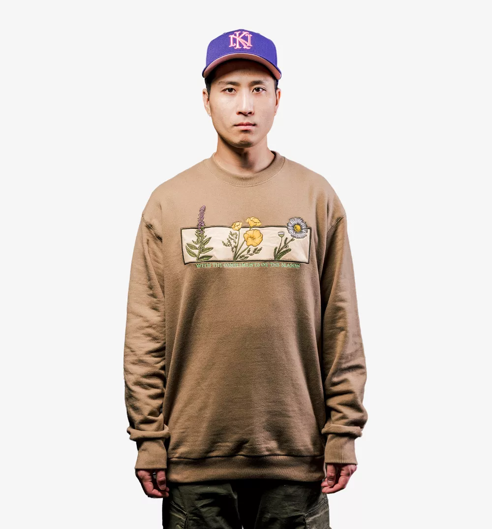 Poppy Crew Mens Crew - Brown