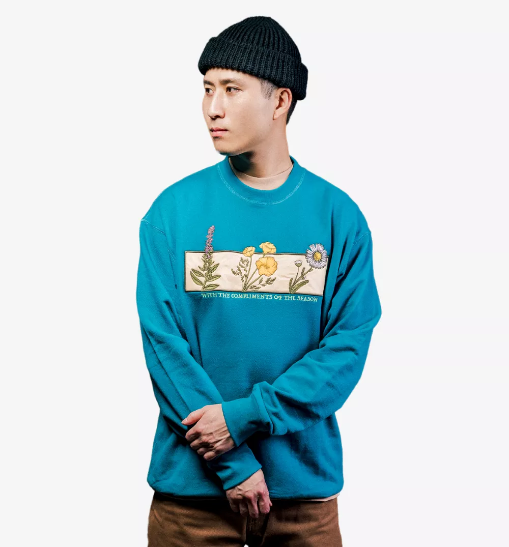 Poppy Crew Mens Crew - Teal