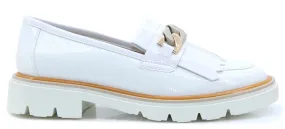 Regarde Le Ciel Off White Patent Loafer