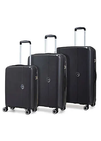 Rock Luggage Hudson Set of 3 8 Wheel Hardshell Suitcases | Kaleidoscope