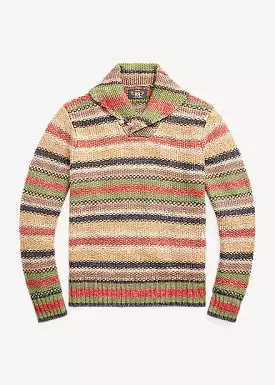 RRL Striped Linen Blend Sweater