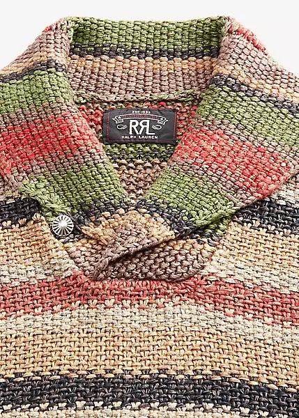 RRL Striped Linen Blend Sweater